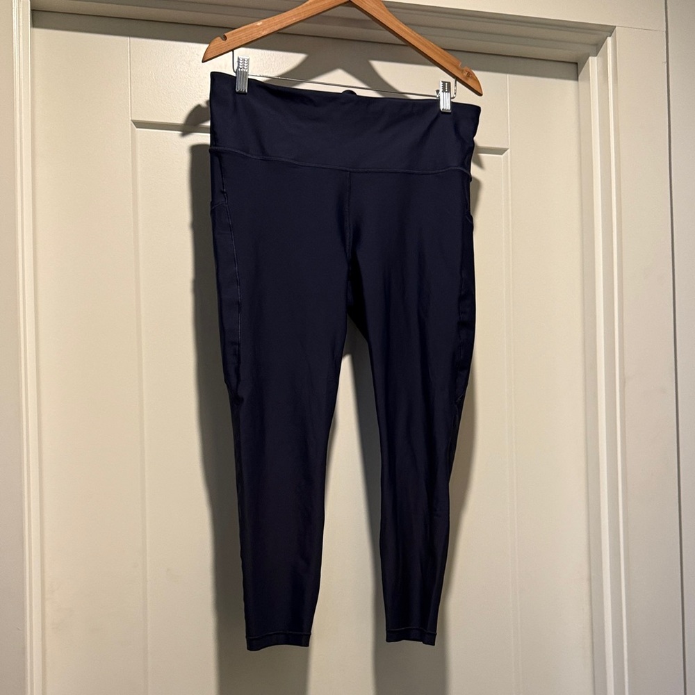 Athleta Navy High-Waisted Leggings